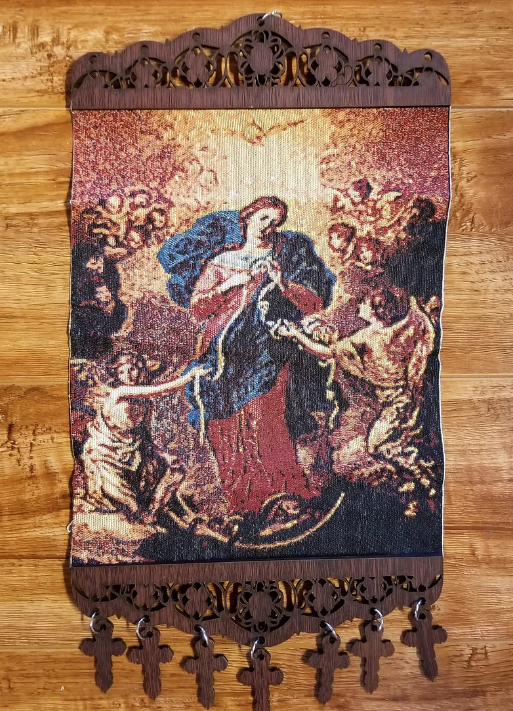 Mary un doer or un tier of knots tapestry wall hanging