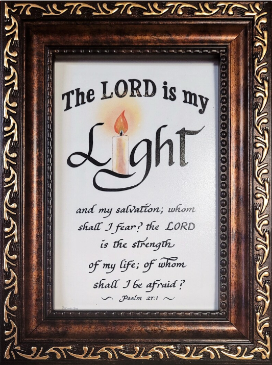 The Lord is my light and my salvation framed picture Psalm 27